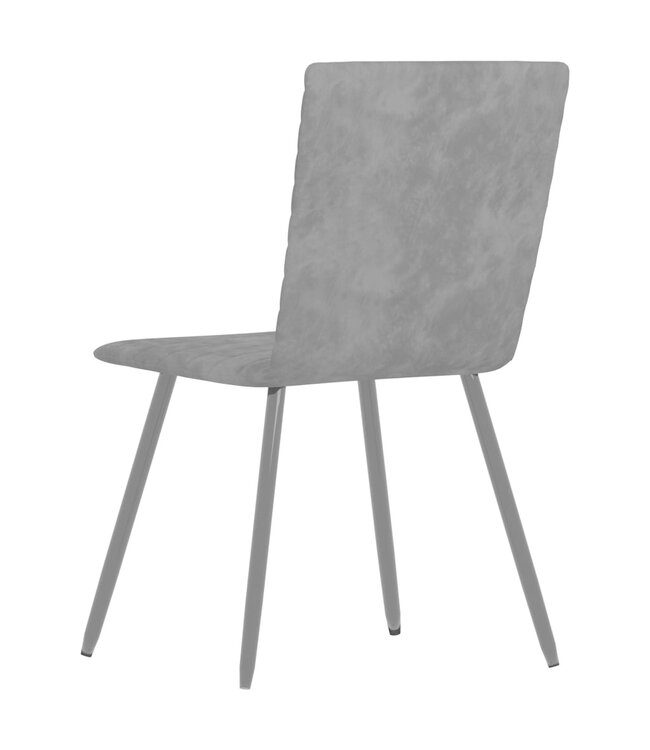 Eetkamerstoelen 2 st fluweel grijs