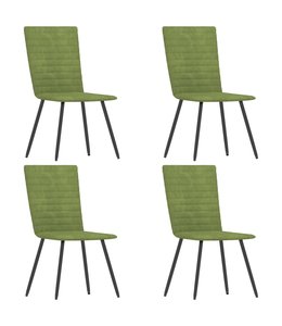 Eetkamerstoelen 4 st fluweel groen
