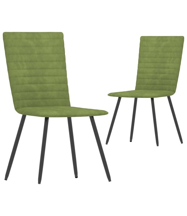 Eetkamerstoelen 2 st fluweel groen