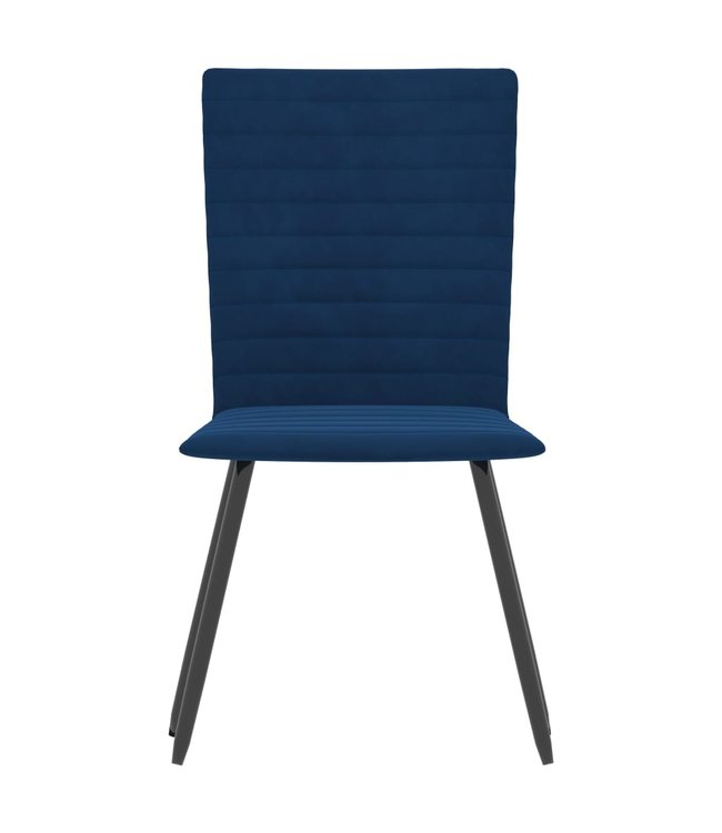 Eetkamerstoelen 4 st fluweel blauw