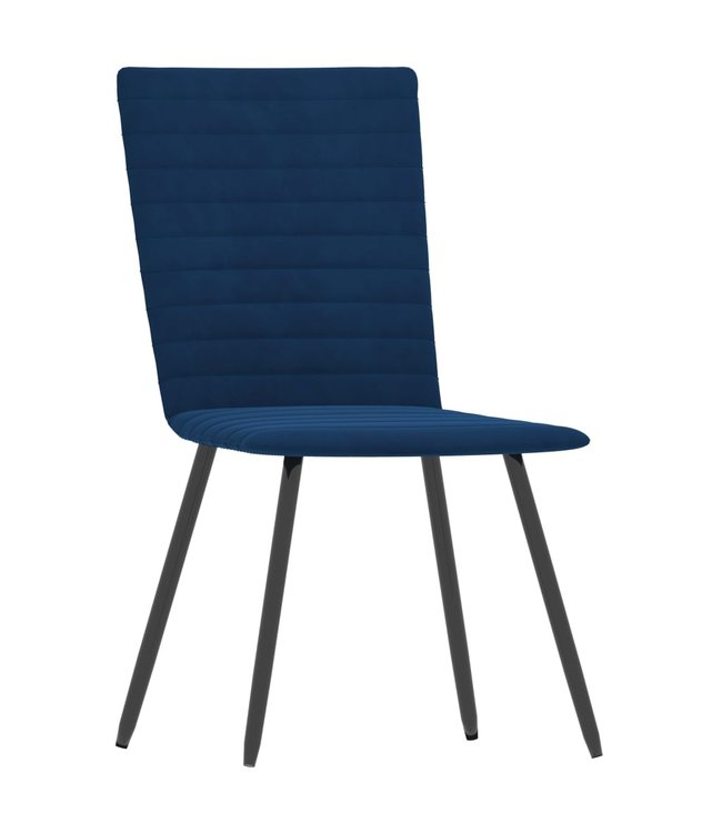 Eetkamerstoelen 2 st fluweel blauw