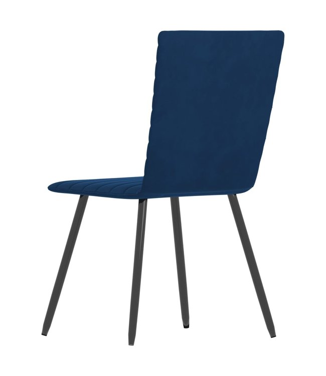 Eetkamerstoelen 2 st fluweel blauw