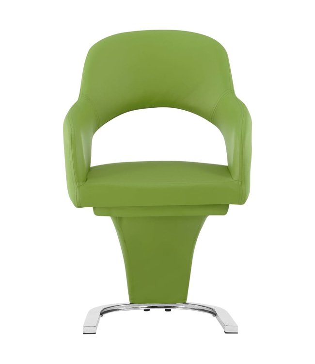 Eetkamerstoelen 2 st kunstleer groen