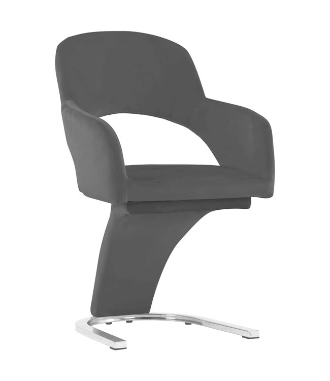 Eetkamerstoelen 2 st fluweel zwart