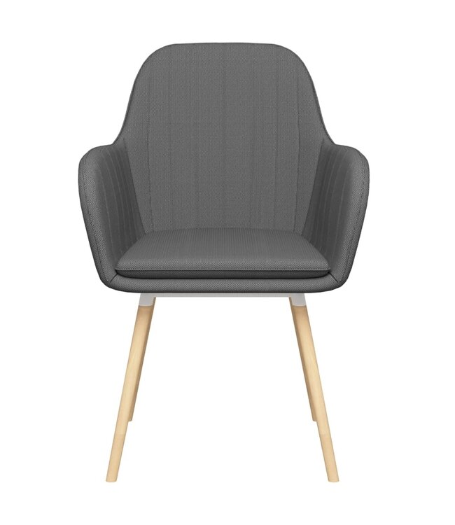 Eetkamerstoelen met armleuningen 2 st stof donkergrijs