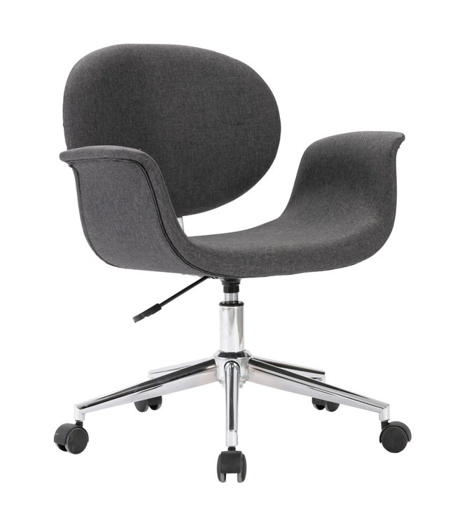 Eetkamerstoel draaibaar stof grijs