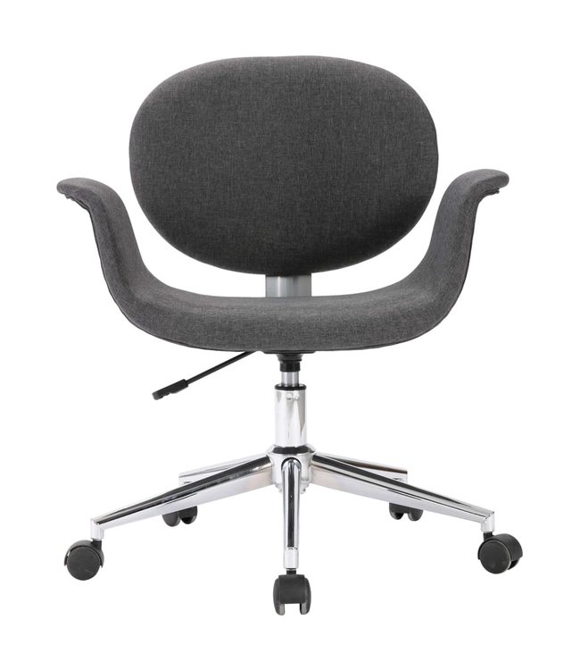 Eetkamerstoel draaibaar stof grijs