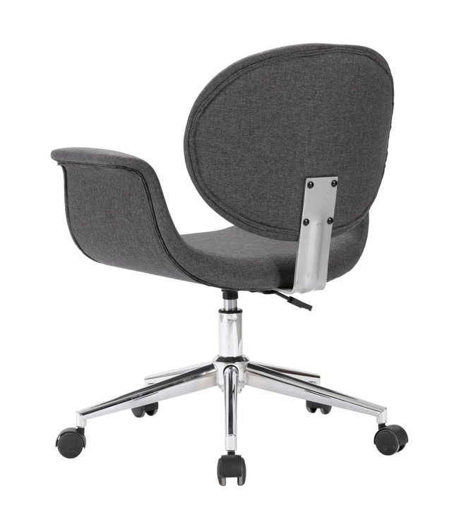Eetkamerstoel draaibaar stof grijs