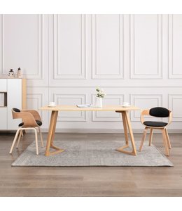 Eetkamerstoelen 2 st gebogen hout en kunstleer