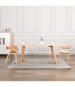 Eetkamerstoelen 2 st gebogen hout en kunstleer