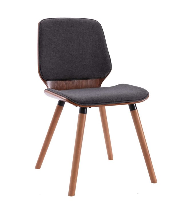 Eetkamerstoelen 2 st stof grijs