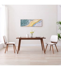 Eetkamerstoelen 2 st kunstleer wit