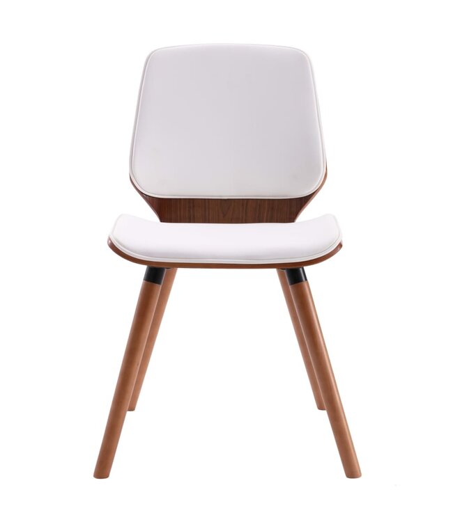 Eetkamerstoelen 2 st kunstleer wit