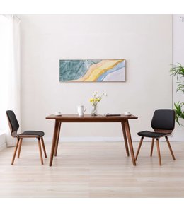 Eetkamerstoelen 2 st kunstleer zwart