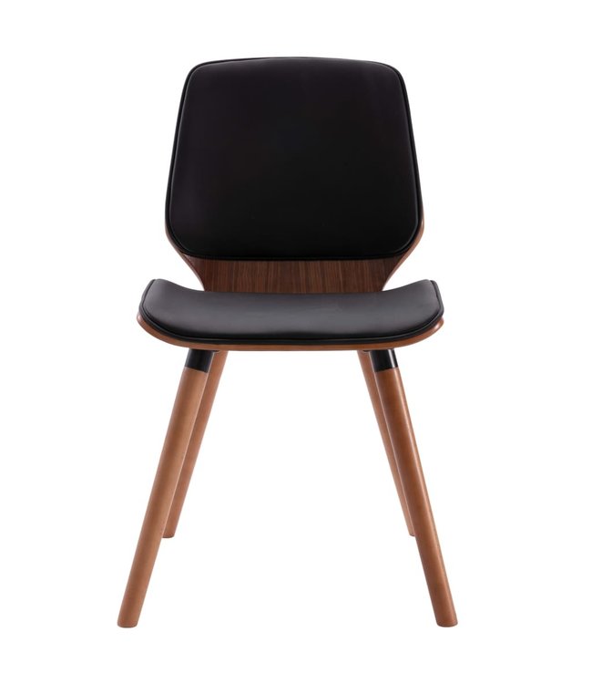 Eetkamerstoelen 2 st kunstleer zwart