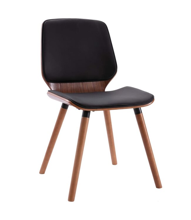 Eetkamerstoelen 2 st kunstleer zwart