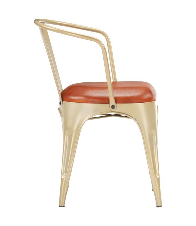 Eetkamerstoelen 2 st echt leer bruin