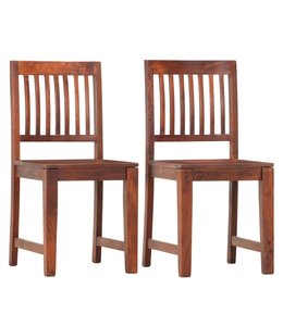 Eetkamerstoelen 2 st massief mangohout