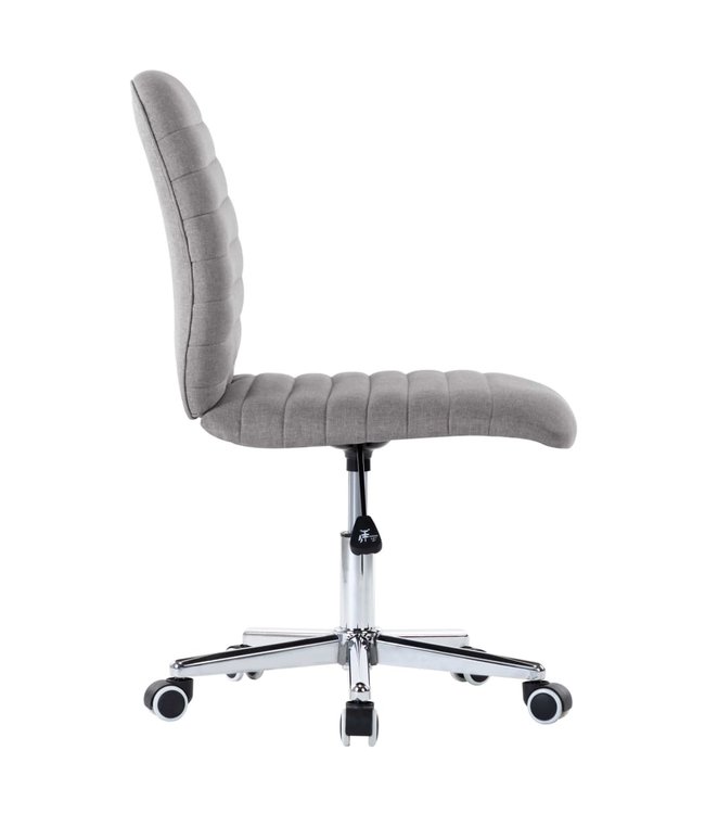 Eetkamerstoelen 2 st stof lichtgrijs