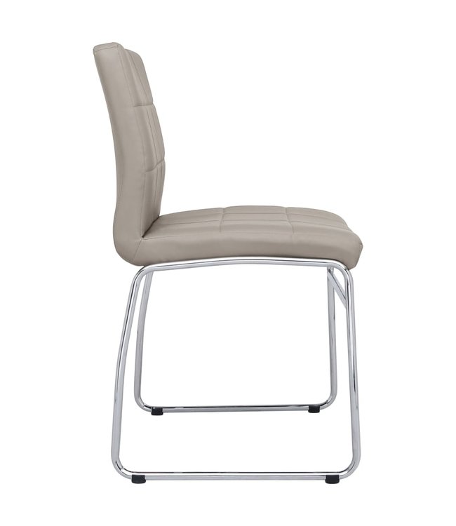 Eetkamerstoelen 2 st kunstleer cappuccino