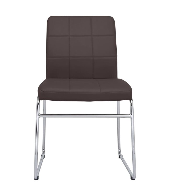 Eetkamerstoelen 2 st kunstleer bruin