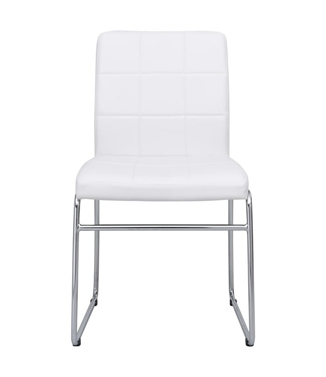 Eetkamerstoelen 2 st kunstleer wit