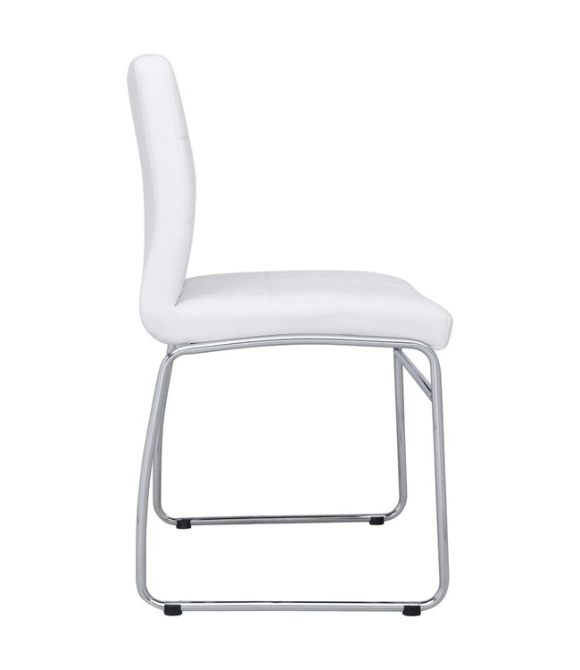 Eetkamerstoelen 2 st kunstleer wit