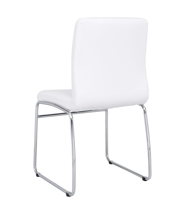 Eetkamerstoelen 2 st kunstleer wit