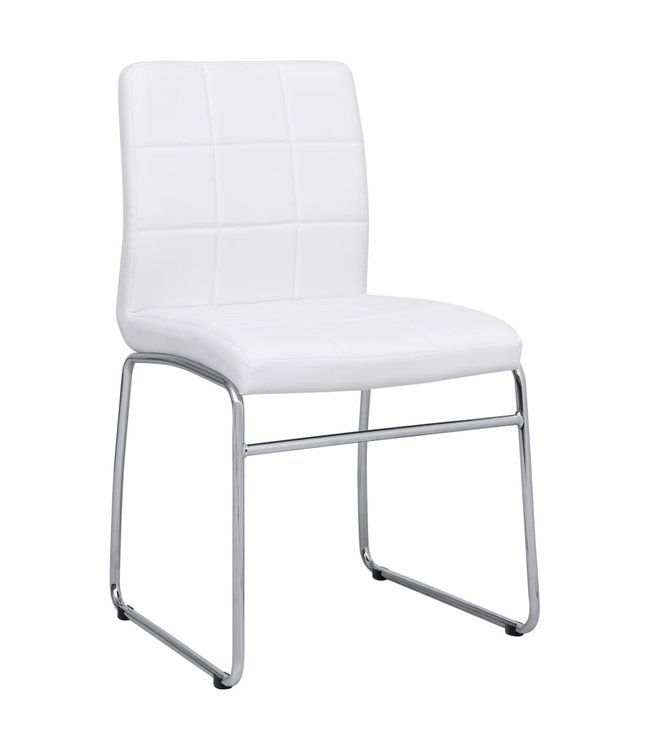 Eetkamerstoelen 2 st kunstleer wit