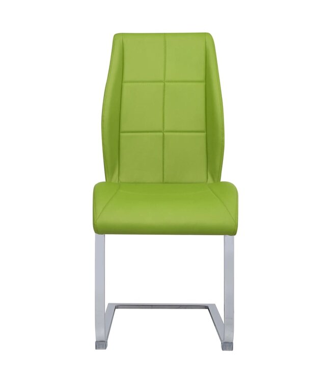 Eetkamerstoelen 2 st stof groen