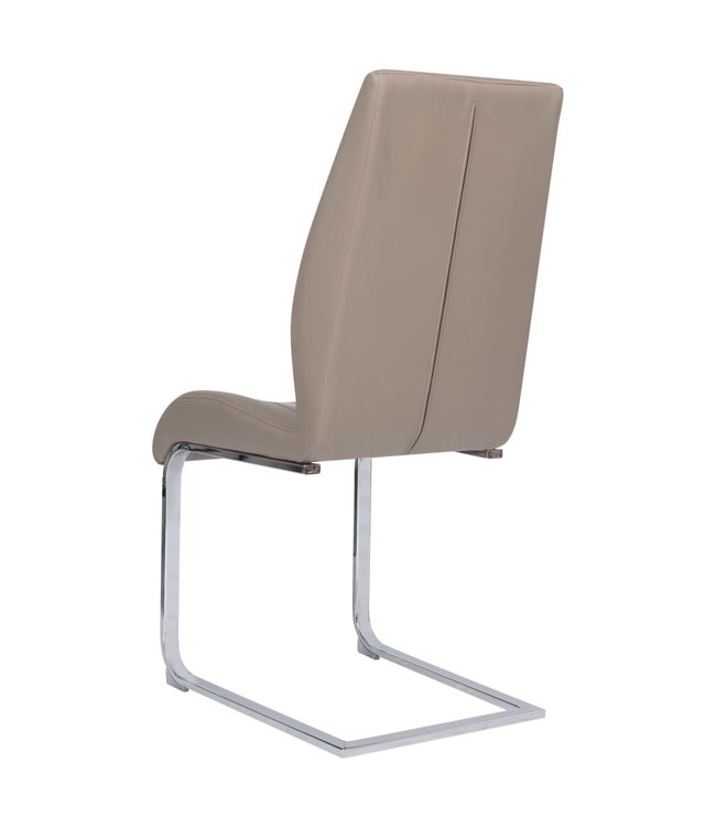 Eetkamerstoelen 2 st stof cappuccino