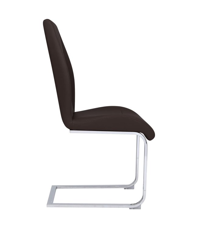 Eetkamerstoelen 2 st stof bruin