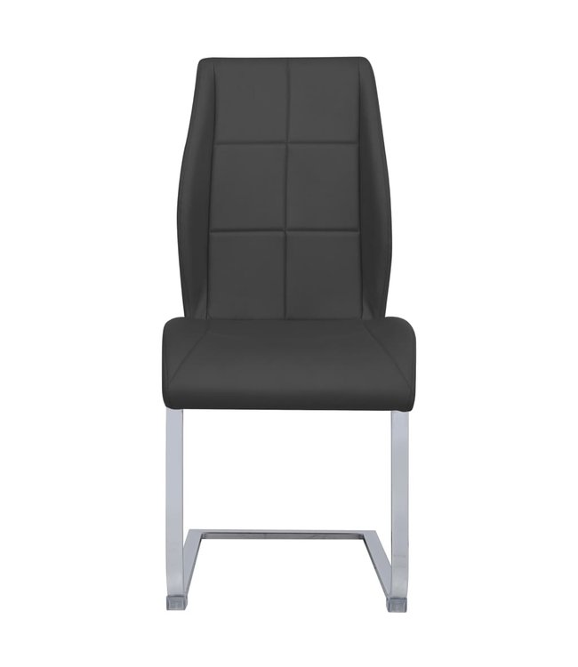 Eetkamerstoelen 2 st stof grijs