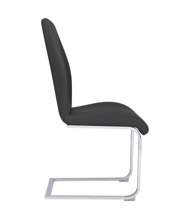 Eetkamerstoelen 2 st stof grijs