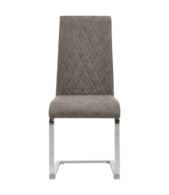 Eetkamerstoelen 2 st kunstleer donkerbruin