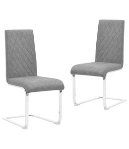 Eetkamerstoelen 2 st kunstleer zwart