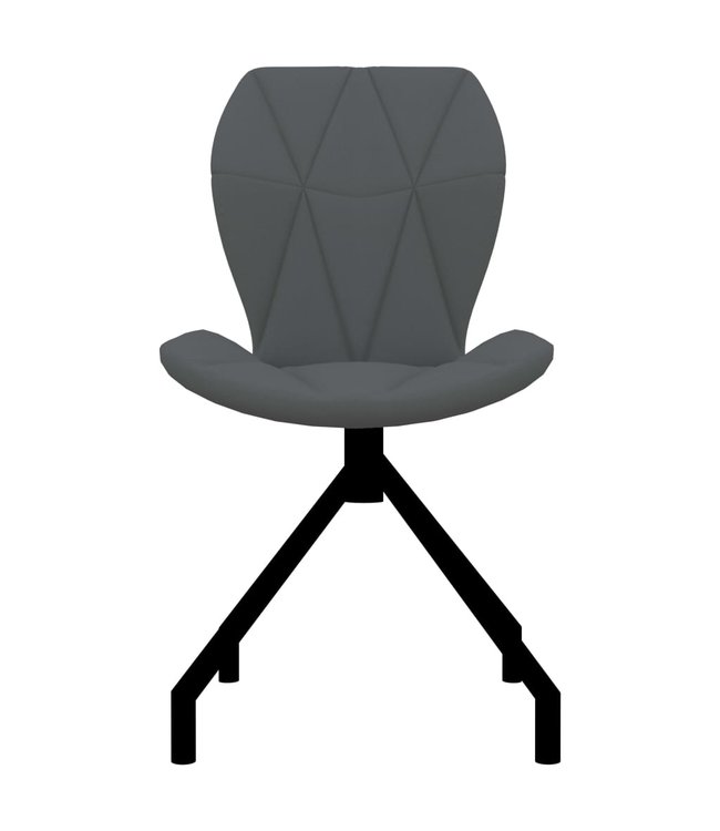 Eetkamerstoelen 2 st kunstleer grijs