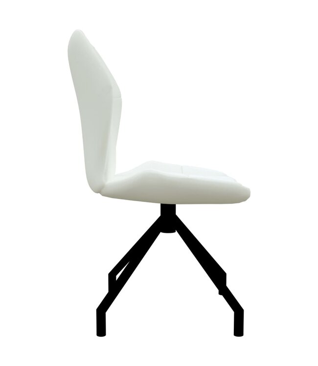 Eetkamerstoelen 2 st kunstleer wit
