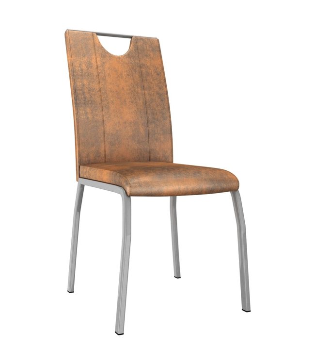 Eetkamerstoelen 4 st kunstleer suèdebruin