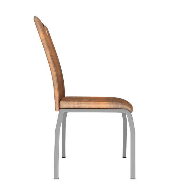 Eetkamerstoelen 4 st kunstleer suèdebruin