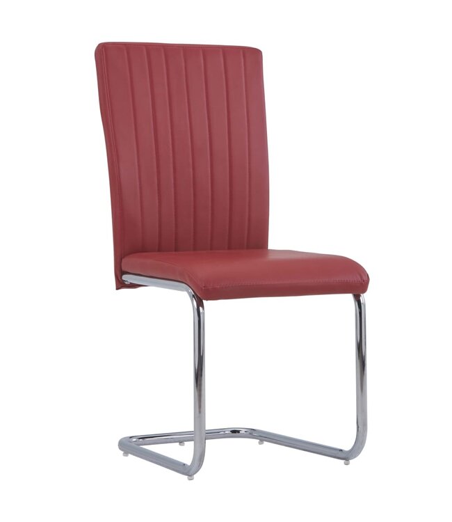 Eetkamerstoelen 4 st kunstleer bordeauxrood