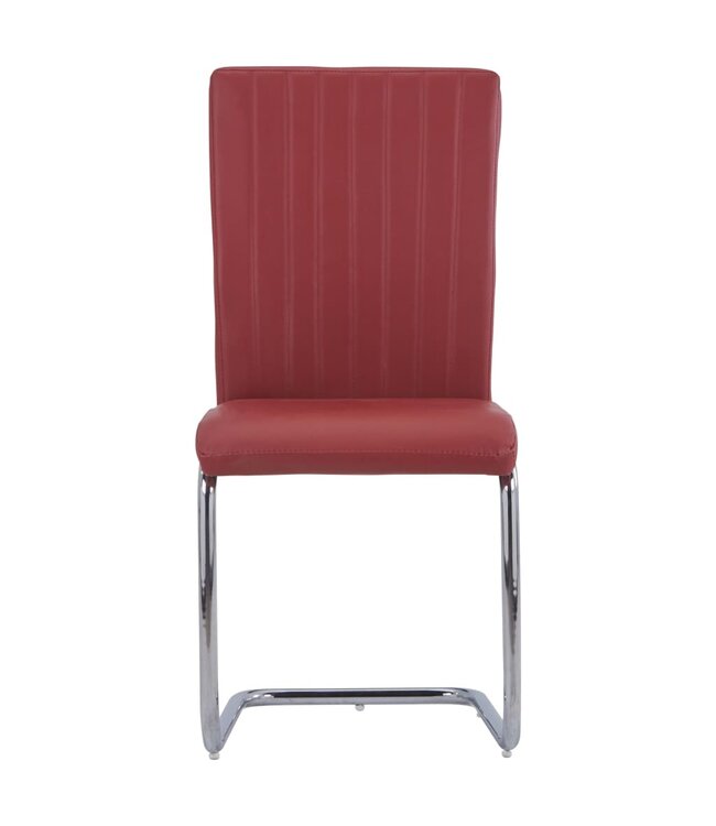 Eetkamerstoelen 2 st kunstleer bordeauxrood