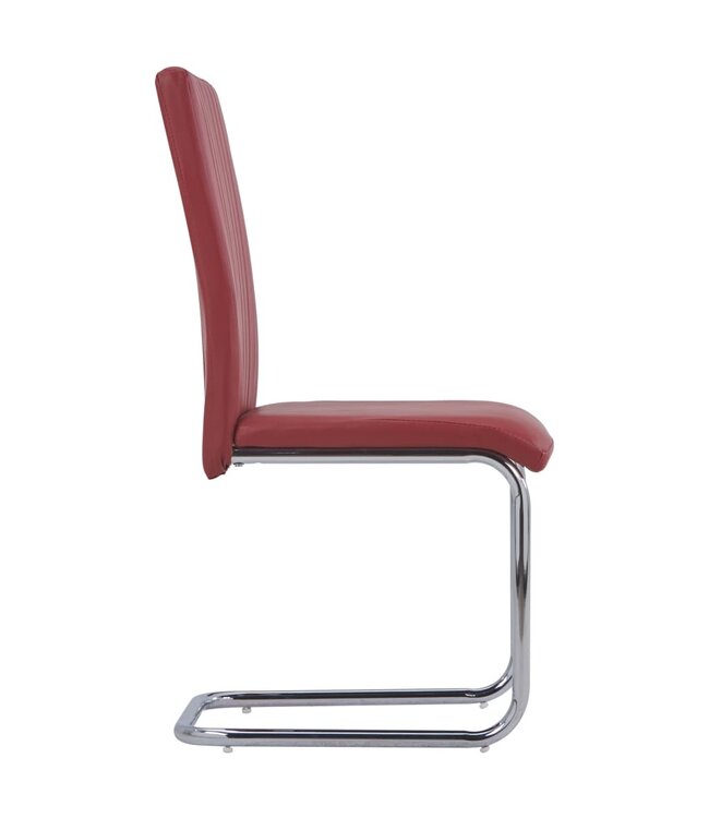 Eetkamerstoelen 2 st kunstleer bordeauxrood