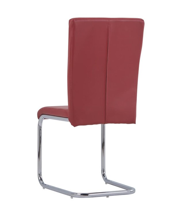 Eetkamerstoelen 2 st kunstleer bordeauxrood