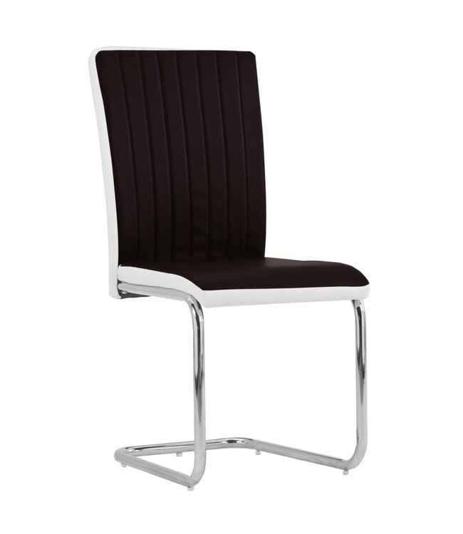 Eetkamerstoelen 4 st kunstleer bruin