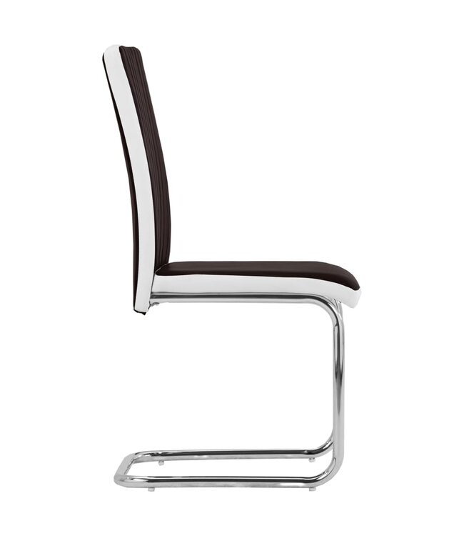 Eetkamerstoelen 4 st kunstleer bruin