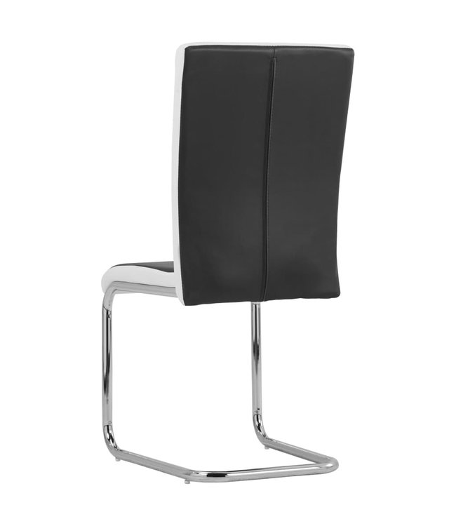 Eetkamerstoelen 2 st kunstleer zwart