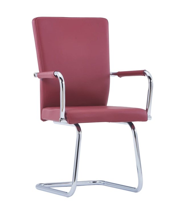 Eetkamerstoelen 2 st kunstleer rood
