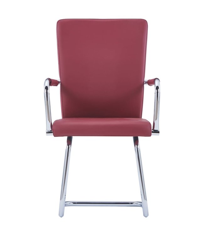 Eetkamerstoelen 2 st kunstleer rood