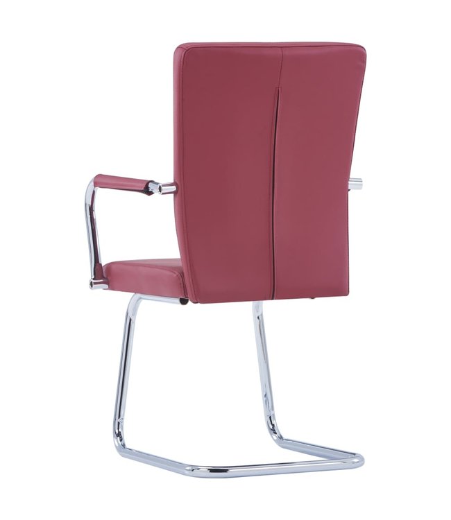 Eetkamerstoelen 2 st kunstleer rood